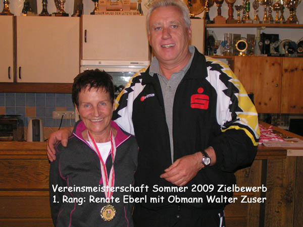 Vereinsmeisterin Sommer 2009: Eberl Renate 