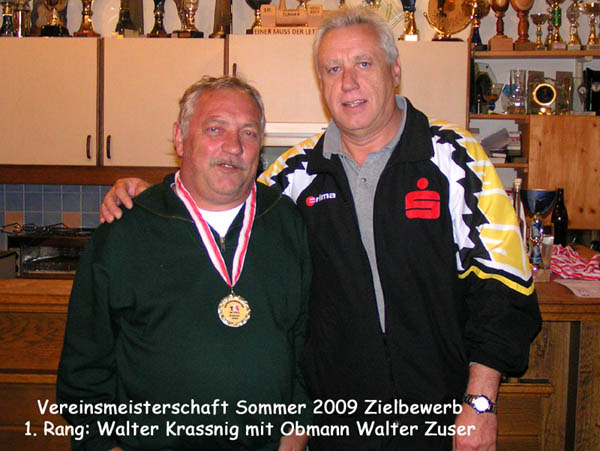 Vereinsmeister Sommer 2009: Walter Krassnig 